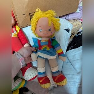 Colorful  Rainbow Brite Plush Doll with Rainbow Outfit